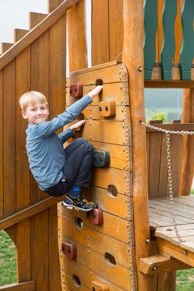 Happy child playing