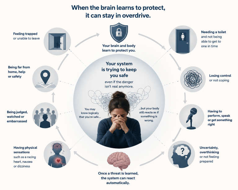 What the brain learns to protect with anxiety and panic