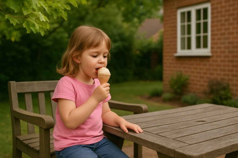 Child eating an ice cream